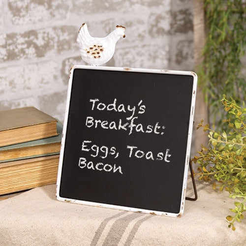 Rustic Chicken Chalkboard Stand
