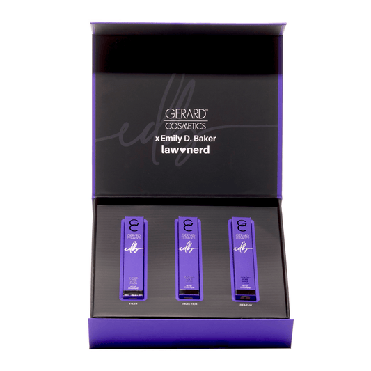 Limited Edition Box Set : Emily D. Baker X Gerard Cosmetics®️ 3 Lip Gloss Set  Allegations & Shade Collection