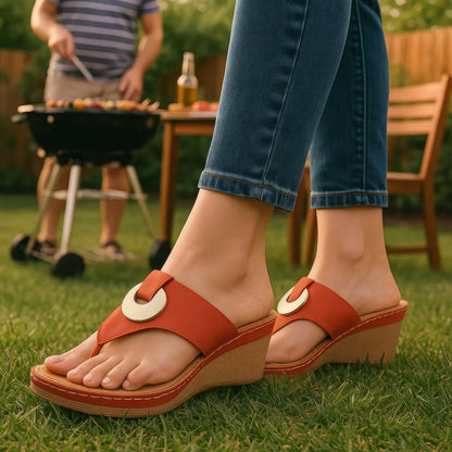 Women's Genelle Black Wedge Sandals