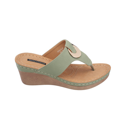 Women's Genelle Green Wedge Sandals