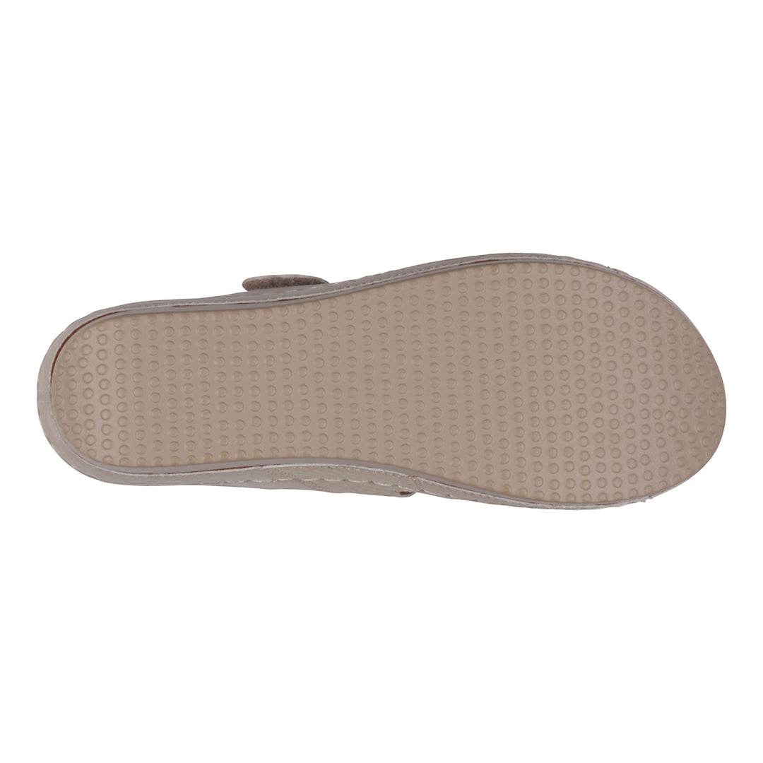Havana Velcro Two-Tone Double Band Gold Wedge Sandals