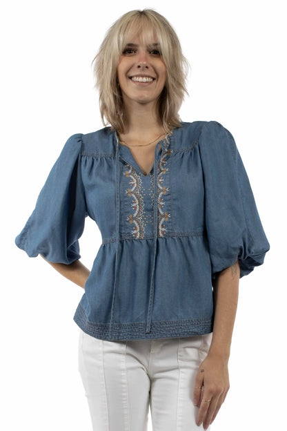 Honey Creek Embroidered Flows - Women's Western Blouse