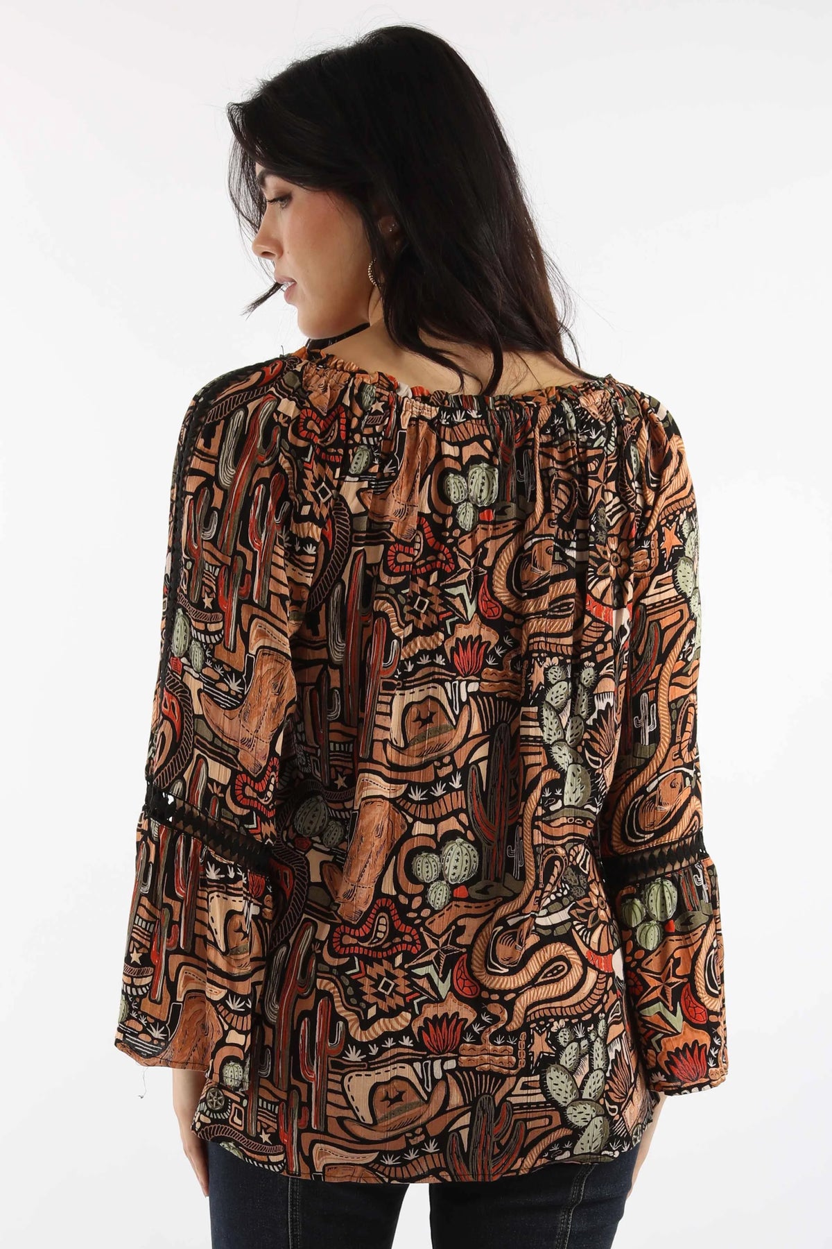 Honey Creek Peek-A-Boo Sleeves - Women's Western Blouse