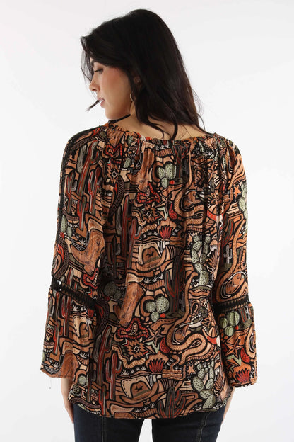 Honey Creek Peek-A-Boo Sleeves - Women's Western Blouse