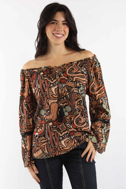 Honey Creek Peek-A-Boo Sleeves - Women's Western Blouse