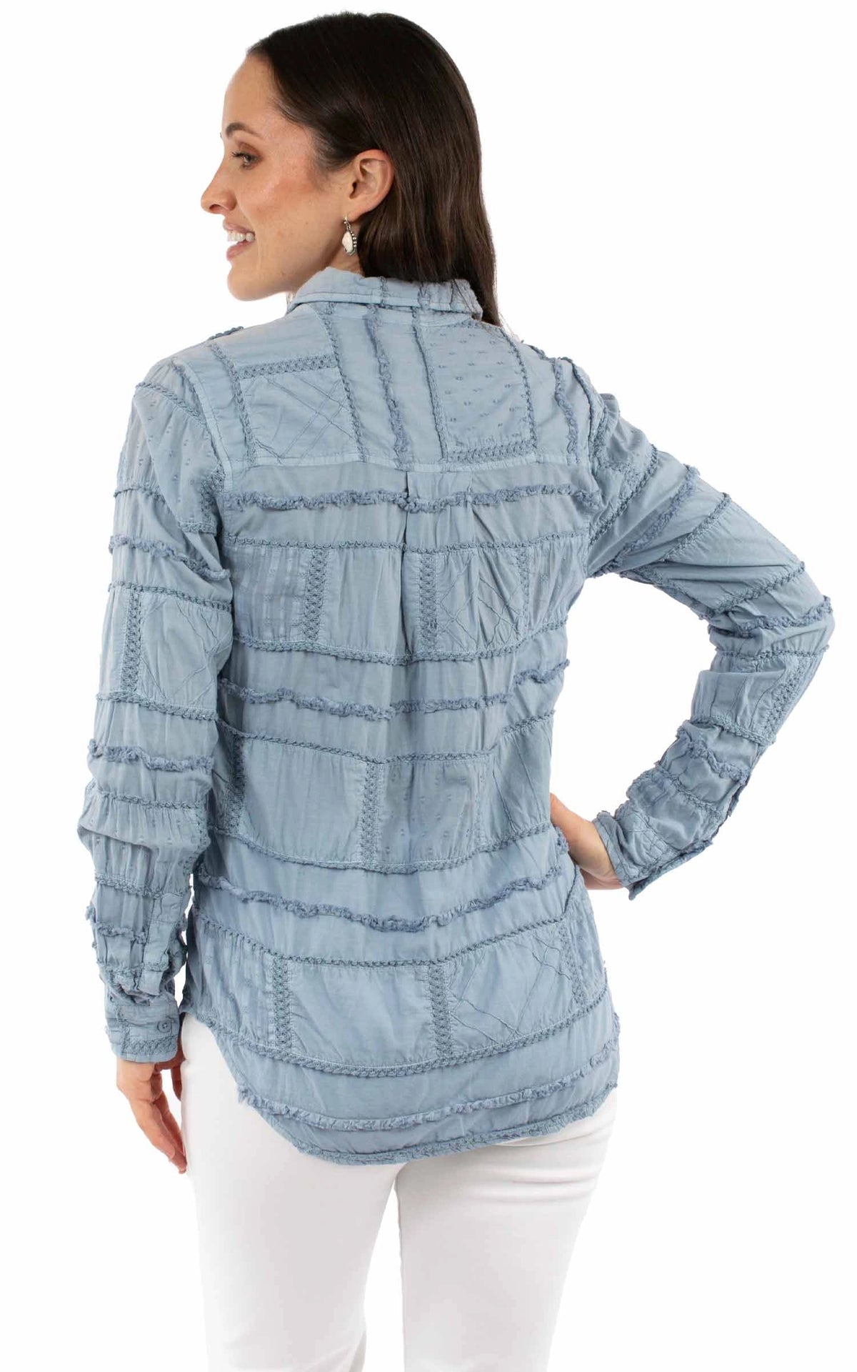 Honey Creek Patchwork Ruffles - Women's Western Blouse