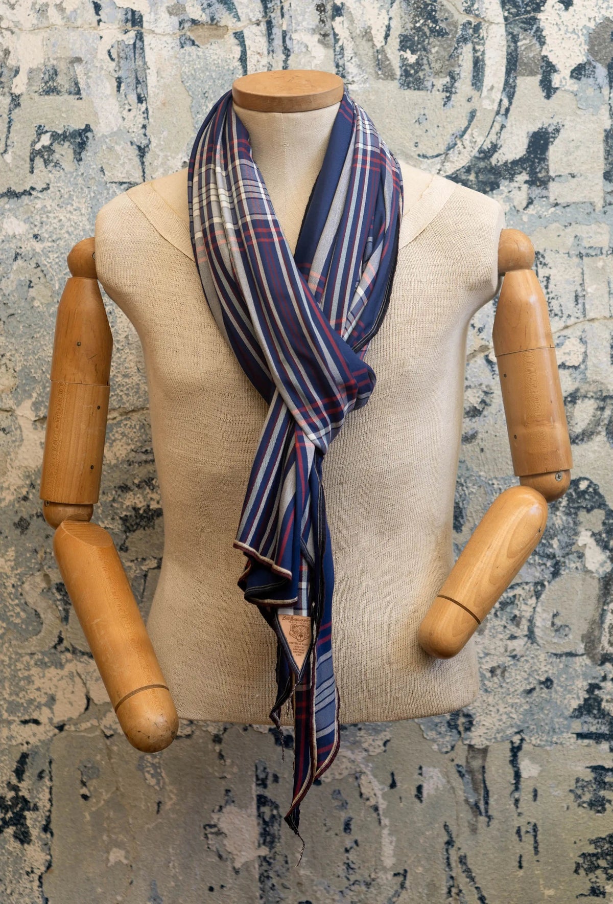 Harbor Plaid Silk Scarf