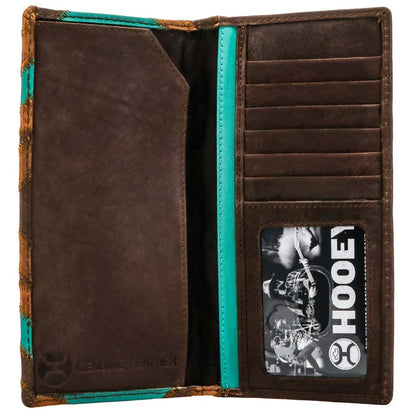 HOOey "Montezuma" Patchwork (Brown/Turquoise) - Men's Rodeo Wallet