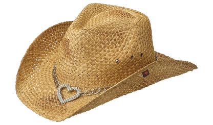 Peter Grimm Heart Attack - Straw Cowboy Hat
