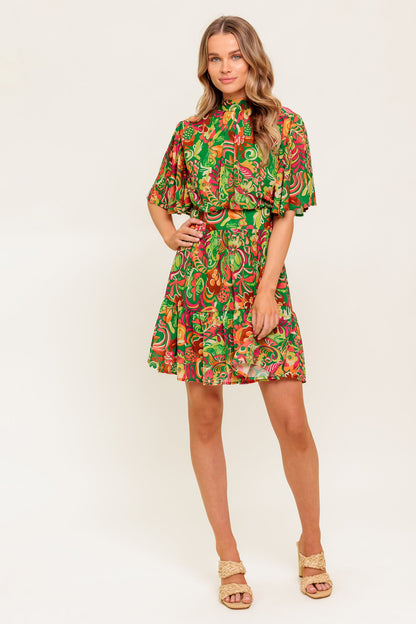 CLEAN AESTHETIC WOVEN MINI DRESS