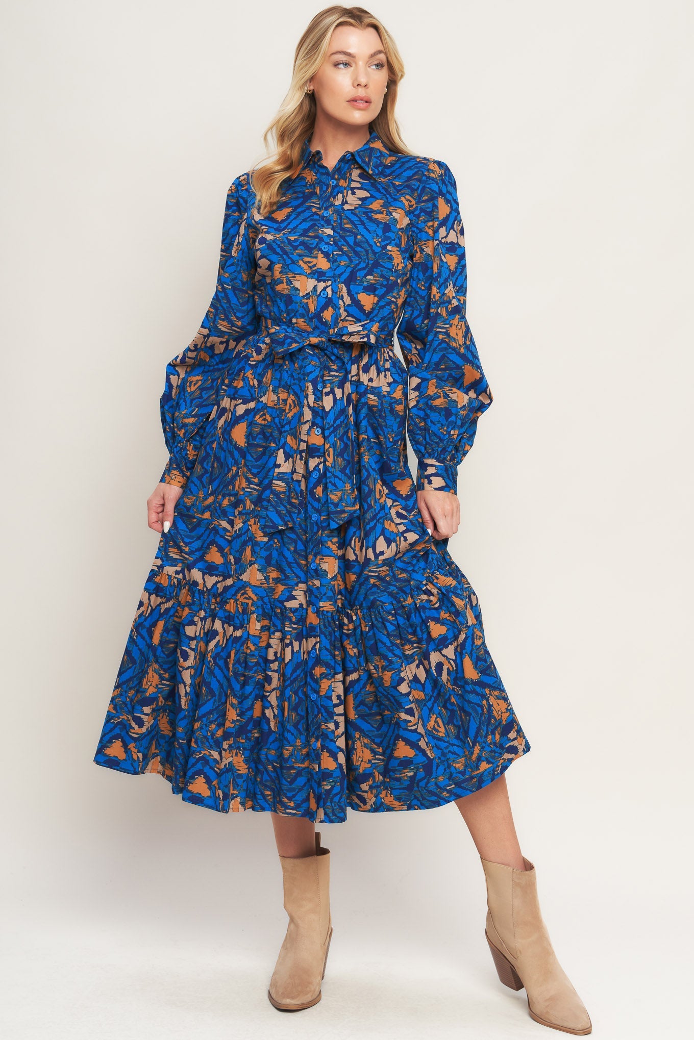 NORTH HILLS WOVEN SHIRT DRESS