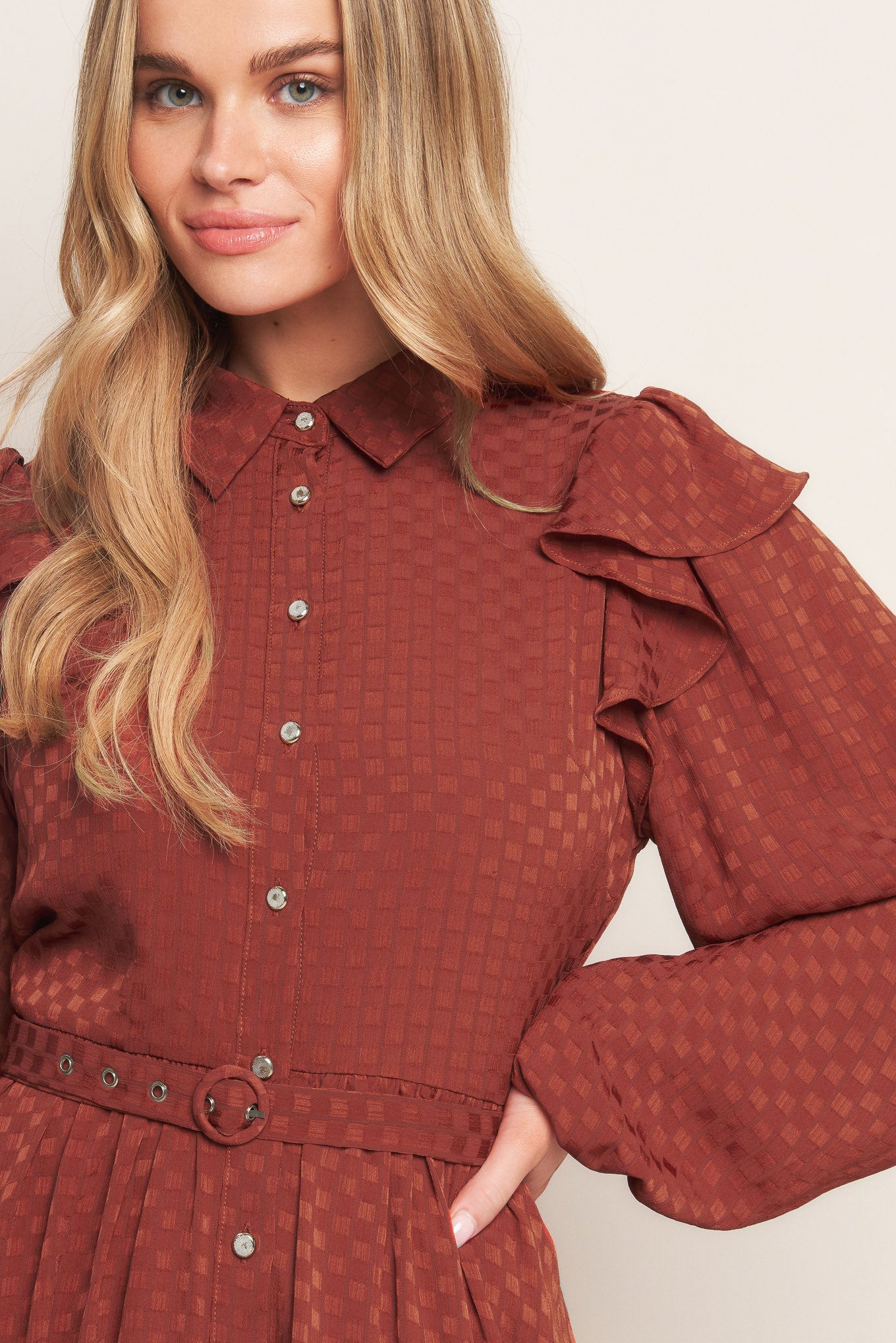 CALL IT LOVE WOVEN MINI DRESS
