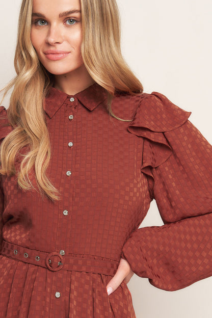 CALL IT LOVE WOVEN MINI DRESS