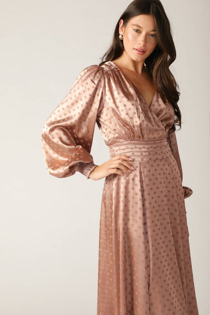 MOMENTS OF CLARITY WOVEN MIDI DRESS