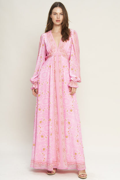 RIPPLES OF TIME WOVEN MAXI DRESS