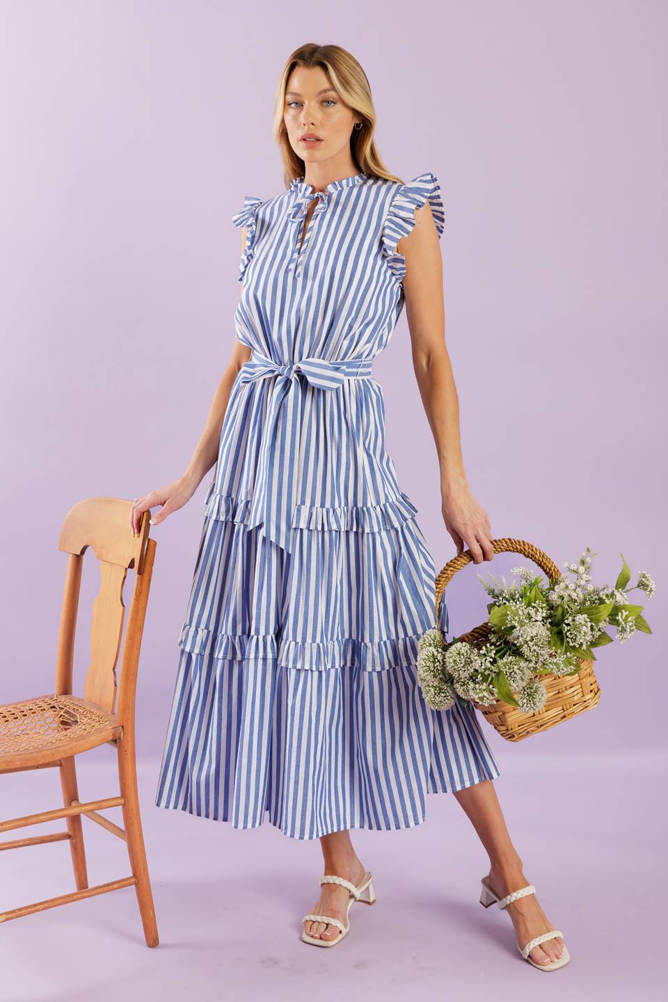 WHEN LIFE GIVES YOU WOVEN MIDI DRESS