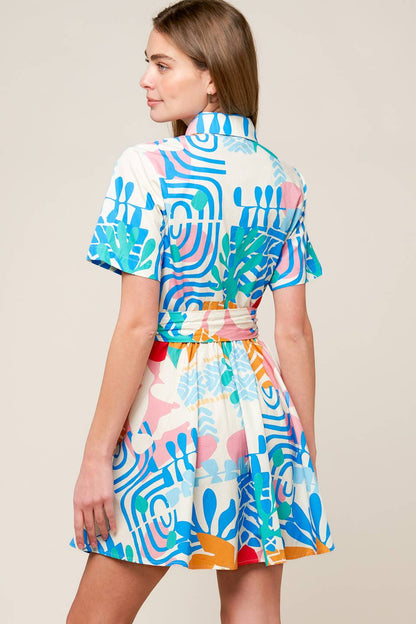 GARDEN SOCIAL WOVEN MINI DRESS