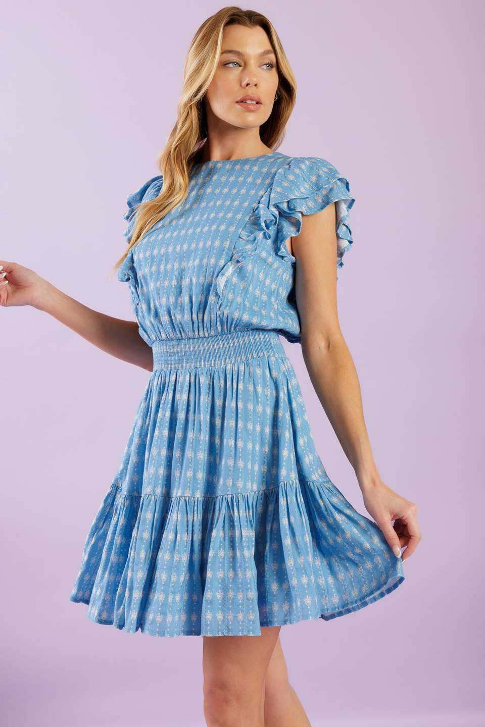 COME AS YOU ARE WOVEN MINI DRESS