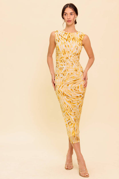LIVING IN WONDERLAND WOVEN MAXI DRESS