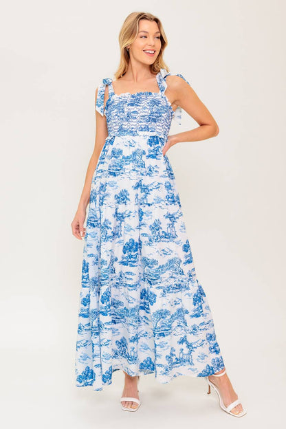 WHEN IN ROME WOVEN MIDI DRESS