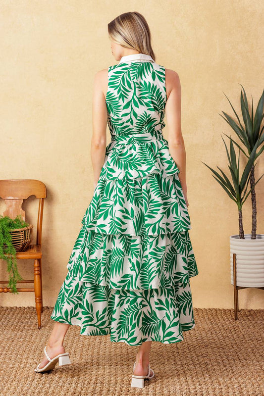 PARK AVENUE WOVEN WOVEN MIDI DRESS