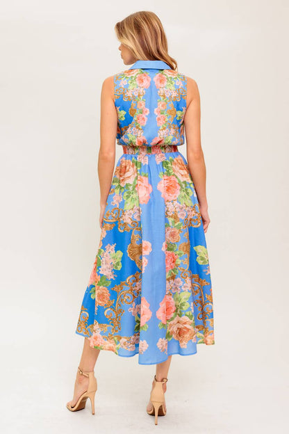 LOST IN A DREAM WOVEN MIDI DRESS