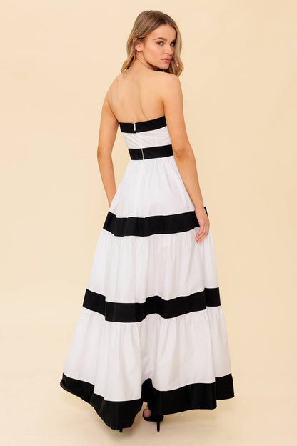 YOURS TO KEEP COLOR BLOKED MAXI DRESS