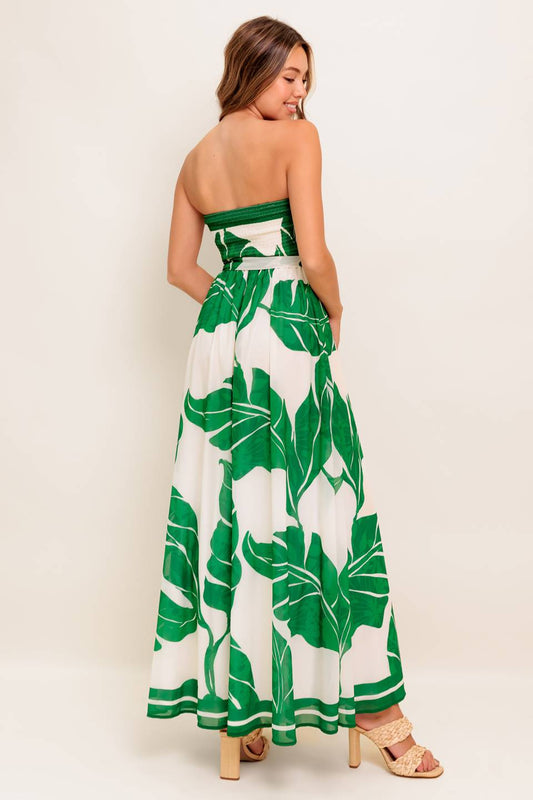 PURE MOMENT GREEN WOVEN ANKLE DRESS