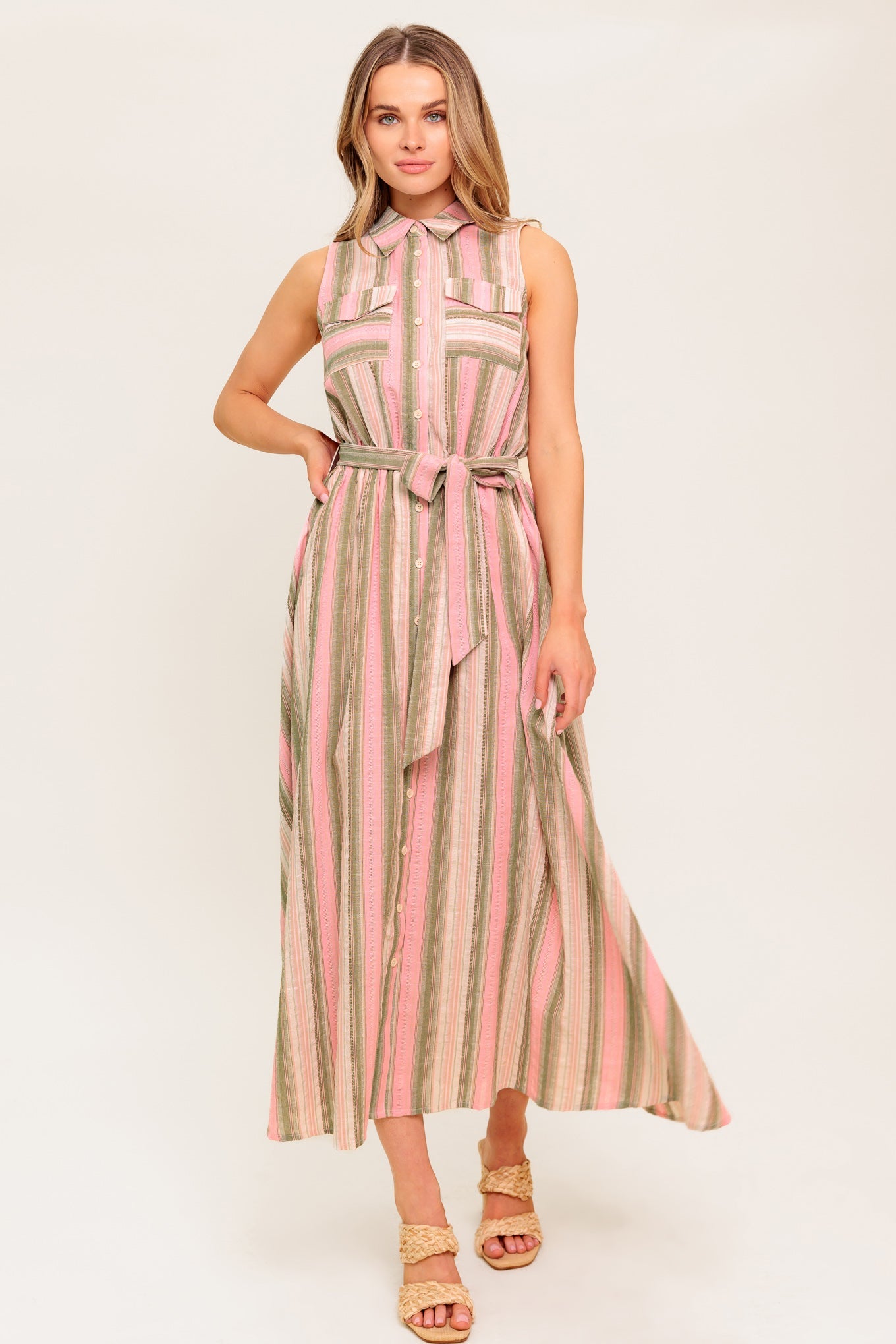 WIND ON MY SKIN WOVEN MIDI DRESS