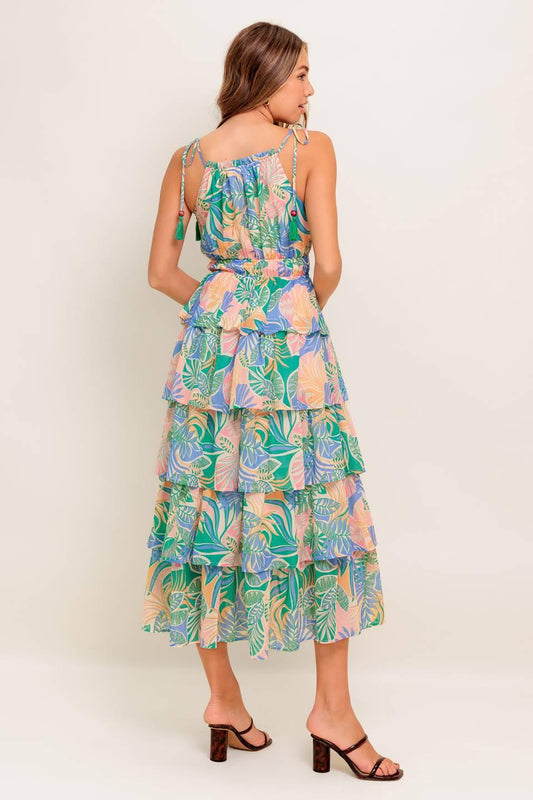 CABANA DREAMS WOVEN MIDI DRESS