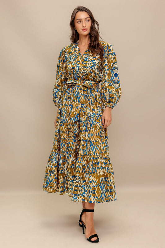 TERRA VISION WOVEN MIDI DRESS
