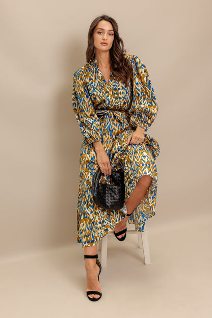 TERRA VISION WOVEN MIDI DRESS