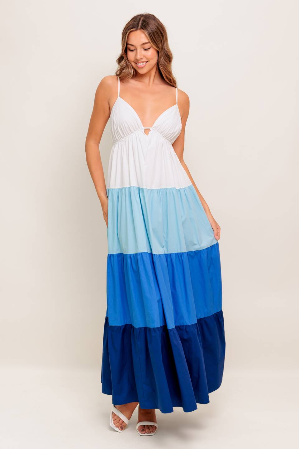 CRUISE MODE WOVEN MIDI DRESS