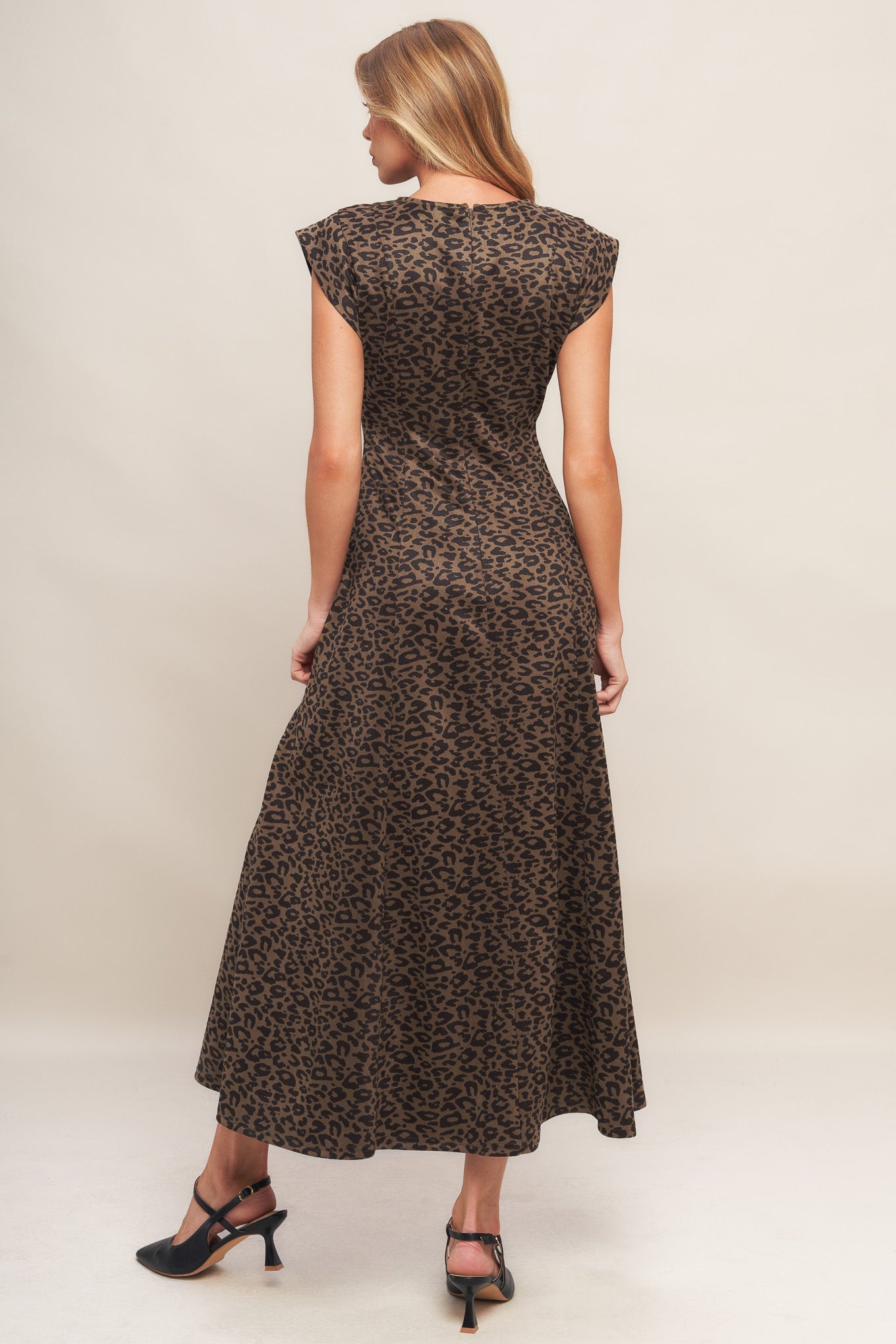 URBAN JUNGLE GLAM SUEDED KNIT MIDI DRESS