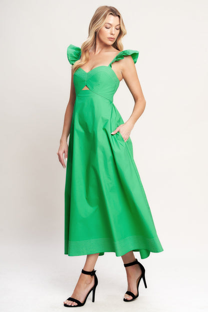 BEAUTIFULLY UNEXPECTED WOVEN MIDI DRESS
