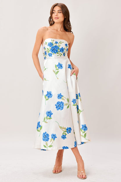 GARDEN MUSE WOVEN MIDI DRESS