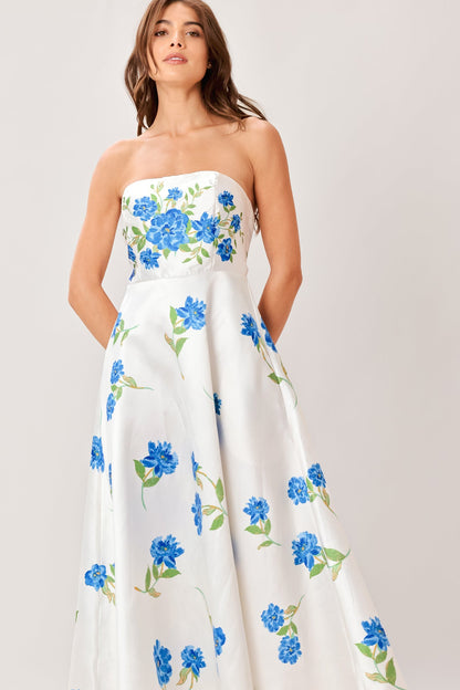 GARDEN MUSE WOVEN MIDI DRESS