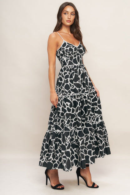 URBAN WILD WOVEN MIDI DRESS