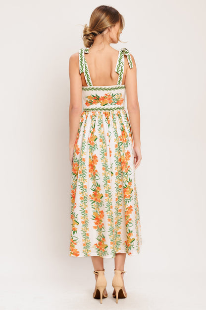MARIGOLD BREEZE WOVEN MIDI DRESS