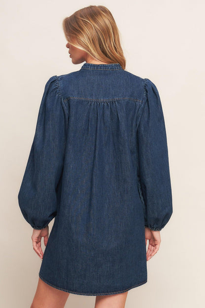 CANYON BREEZE DENIM MINI DRESS