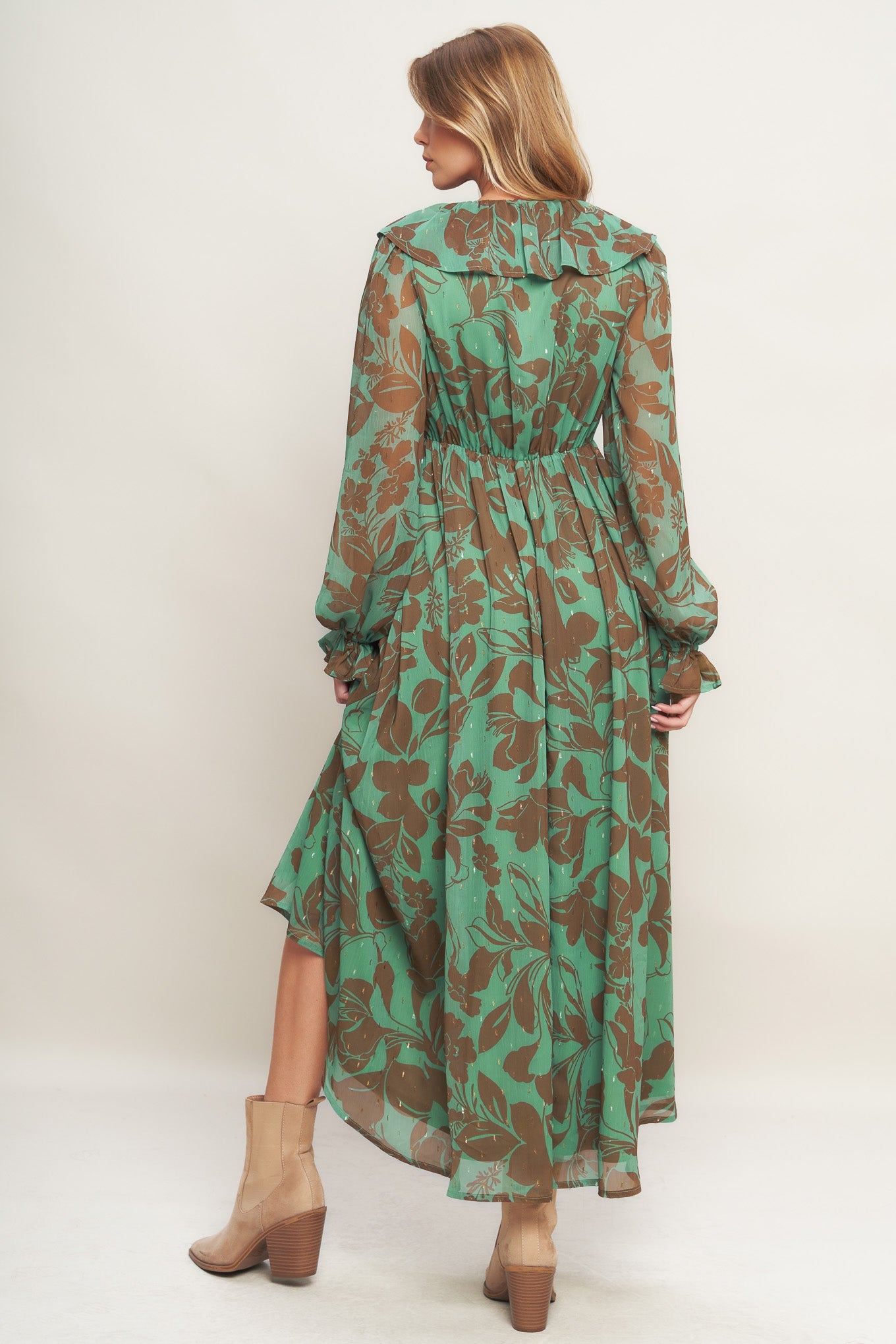 BOTANIC DREAMS WOVEN MAXI DRESS