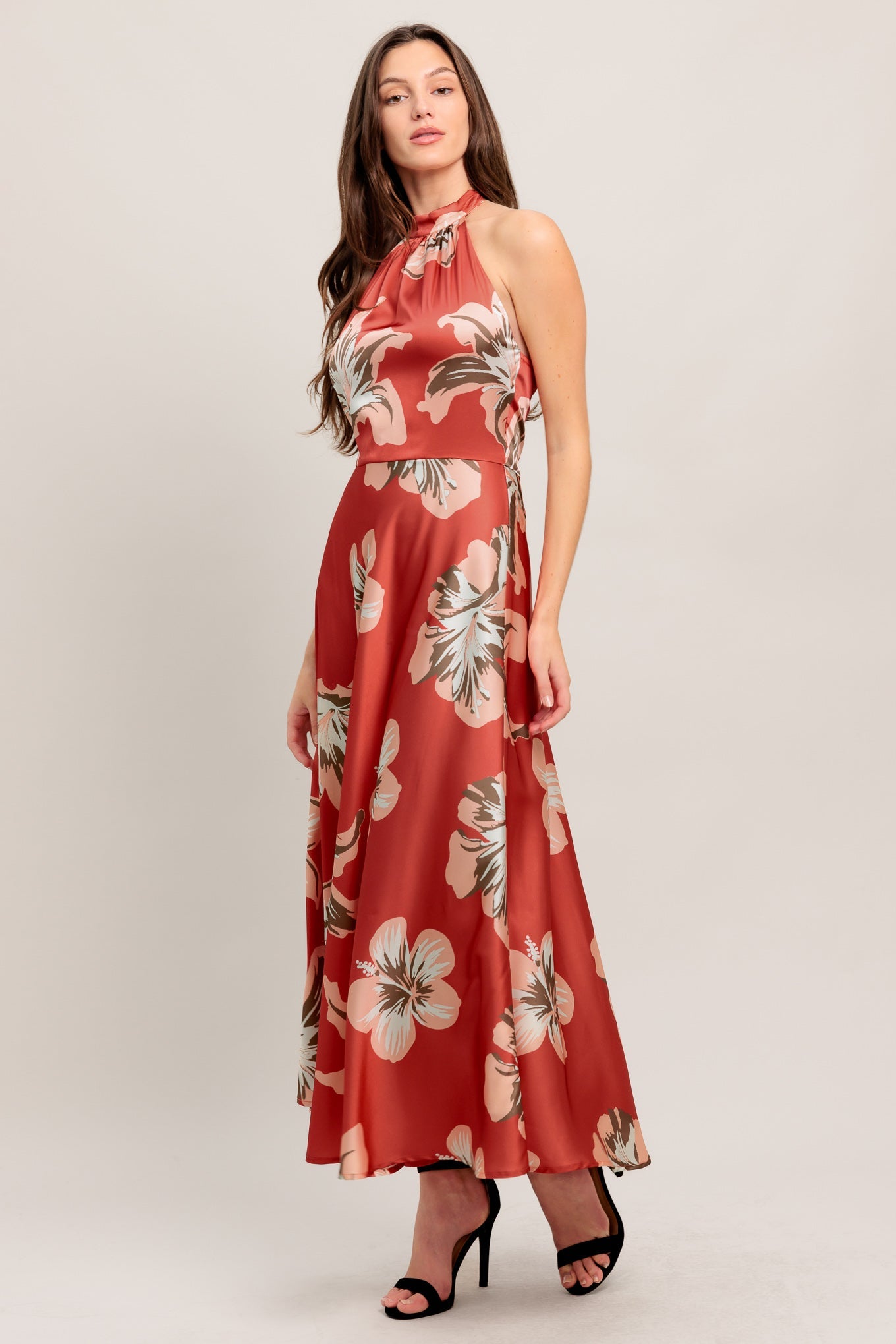 CAN’T LOOK AWAY WOVEN MIDI DRESS