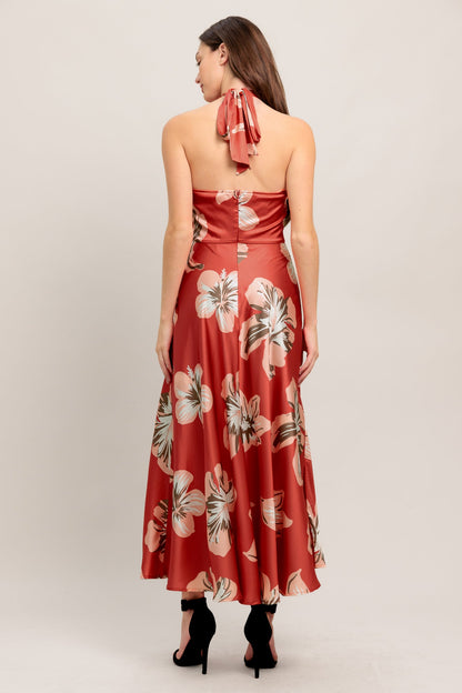 CAN’T LOOK AWAY WOVEN MIDI DRESS