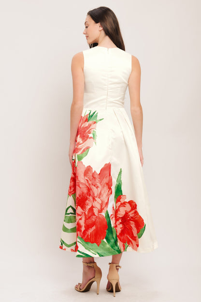 ROMANCE EDIT WOVEN MIDI DRESS