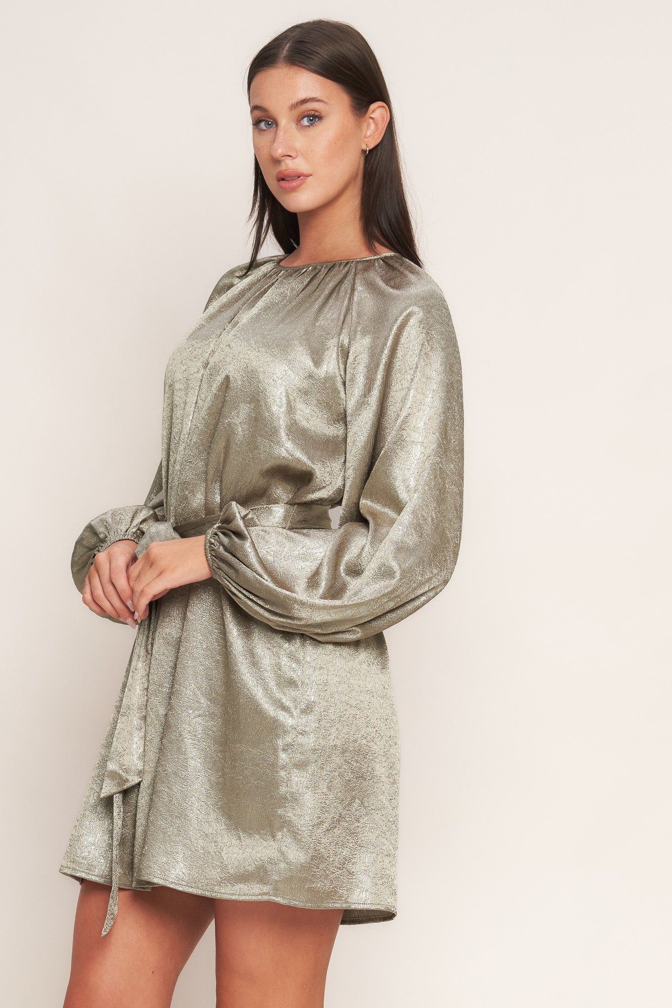 MOONRISE HAZE WOVEN MINI DRESS