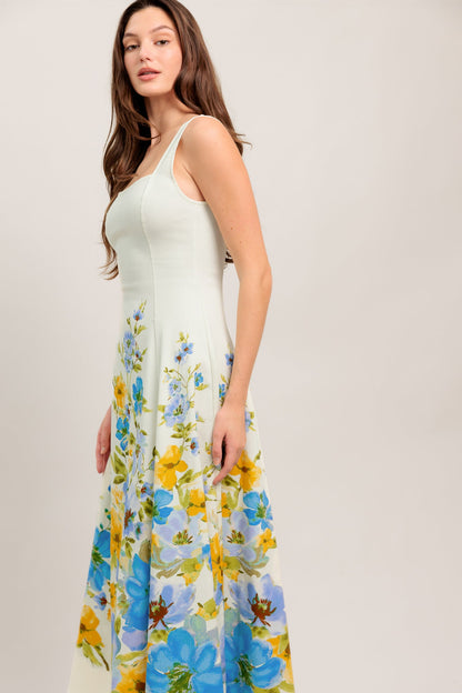 DREAMING OF THE COAST WOVEN MIDI DRESS