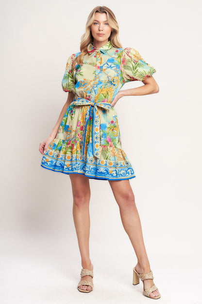 MEET ME IN PARADISE WOVEN MINI DRESS