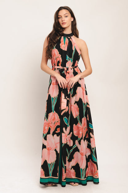 GARDEN NOIR WOVEN MAXI DRESS
