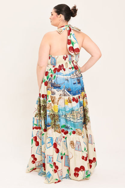 ITALIAN RIVIERA DREAM WOVEN MAXI DRESS