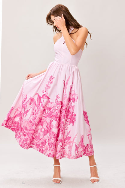 ROSELIGHT DREAM WOVEN MIDI DRESS